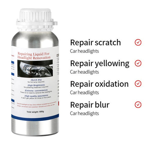 800ML Car Headlight Repair Fluid Headlight Polishing Restoration Polishing The Headlights
