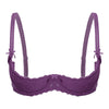 Lace Underwire Half-Cup Push-Up Bra
