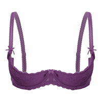 Lace Underwire Half-Cup Push-Up Bra