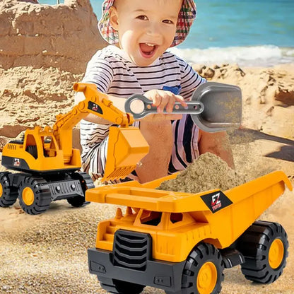 Baby Classic Simulation Engineering Car Toy Excavator Model Tractor Toy Dump Truck Model Car Toys for Children Mini Gift