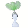 Ostrich Feathered Rhinestone Headpiece