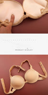 Handmade Steel Ring Gathered Nude Performance Bra Cup