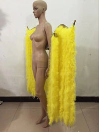 Large Feather Wing Backpiece with Shoulder Straps