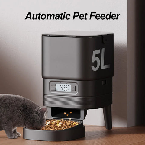 Furpipi Automatic Cat Feeder Button Version Auto Cat Food Dispenser Accessories Smart Control Pet Feeder For Cats Dog Dry Food