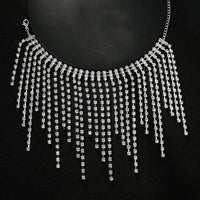 Rhinestone Fringe Tassel Ankle Chains