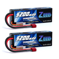 1/2 Units Zeee Lipo Battery 2S 7.4V 100C 5200mAh with Deans Connector for RC Car Truck Vehicle Buggy Losi RC Racing Models Parts EzBuyCo