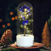 Creative 2 In 1 Rose Flowers Light And Bluetooth Speaker Valentine's Day Gift Rose Luminous Night Light Ornament In Glass lamps