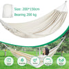 150*190CM Camping Hammock Canvas Hanging Bed Without Stick White Double Chair Swing Sleeping Bed for Travel Rollover Prevention