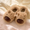 Cute Cartoon Capybara Warm Slippers Women Plush Animal Slippers Non-Slip Furry Walking Shoes Winter Indoor Bedroom Warm Slipper