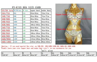 Sparkly Samba Carnival Stone Wire Bra & Thong Two-Piece Stage Costume Set