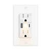 LED Night Light Outlet with 24W USB C+A Fast Charging, 4.8A, On/Off Switch