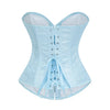 Victorian Floral Jacquard Overbust Corset Front Busk Lace-Up Bustier Top