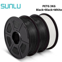 SUNLU PETG 3D Filament 1KG 3 Rolls 1.75mm +/-0.02MM 3D Printing Filament Neatly Wound Filament Vacuum Packing Fast Shipping EzBuyCo