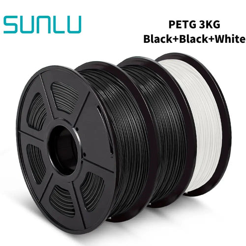 SUNLU PETG 3D Filament 1KG 3 Rolls 1.75mm +/-0.02MM 3D Printing Filament Neatly Wound Filament Vacuum Packing Fast Shipping EzBuyCo