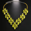 Colored Crystal Rhinestone Statement Necklace