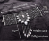 Rhinestone Shoulder Choker Necklace & Bracelet Jewelry Set