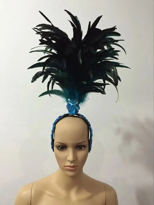 The Stardust Empress – Deluxe Feathered Samba & Carnival Crown