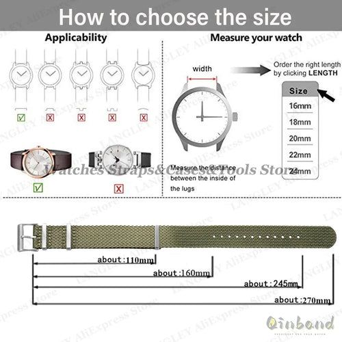 COROS Nylon Military Band - Premium Durable Watch Strap for COROS Smartwatch