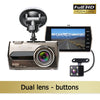 Car DVR 4 lnches Full HD 1080P Dual Lens Rear View Dash Cam Vehicle Camera Video Recorder Auto Motion Detector Reverse Image