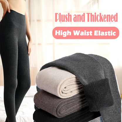 Winter Thicken Thermal Leggings 130g/330g Fleece Warm Women's Stockings High Waist Elastic Slim Sexy Legging Pantyhose 2024