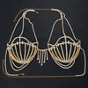Rhinestone Shell Bra Crystal Chest Body Chain