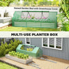 Outsunny 8.6 X 3 X 1ft Raised Garden Bed with Mini Greenhouse, Galvanized Raised Garden Bed with Cover