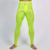 Men's Oil Glossy Sheer High-Stretch Pencil Pants Satin Smooth Leggings