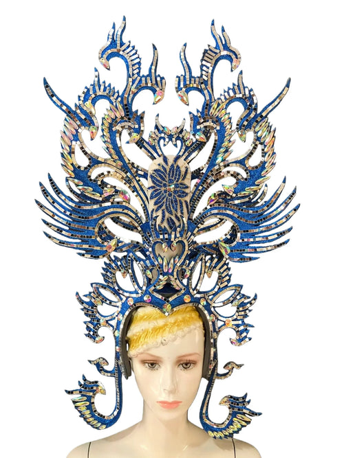 Brazil Rio Spanish Cuba Santiago Havana Venice Dionysia carnival Float Mask dress masque ball costume samba Golden Crown