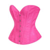 Victorian Floral Jacquard Overbust Corset Front Busk Lace-Up Bustier Top