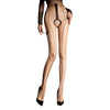 6D 912-Pin Heart Hollow-Out Sheer Oil Glossy Shaping Pantyhose Shiny Tights
