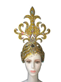 The Stardust Wings of Radiance – Deluxe Feathered Samba & Carnival Crown