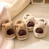 Cute Cartoon Capybara Warm Slippers Women Plush Animal Slippers Non-Slip Furry Walking Shoes Winter Indoor Bedroom Warm Slipper