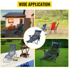 VEVOR Outdoor Folding Camp Chair Backrest With Footrest Portable Bed Nap Chair For Camping Fishing Foldable Beach Lounge Chair