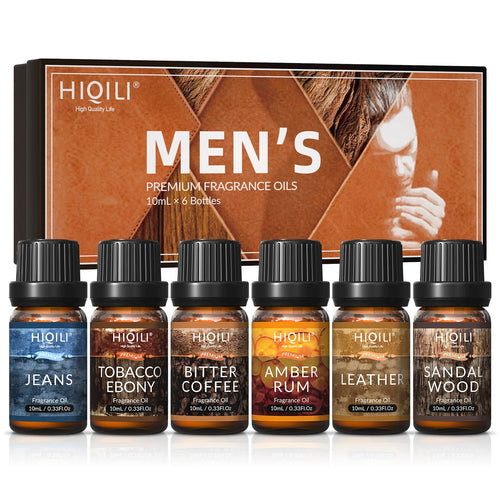 HIQILI Mens Fragrance Oils Set, Essential Oils for Aromatherapy, Pure Perfume Oil Aroma Oil for Car Diffuser Candles Making EzBuyCo