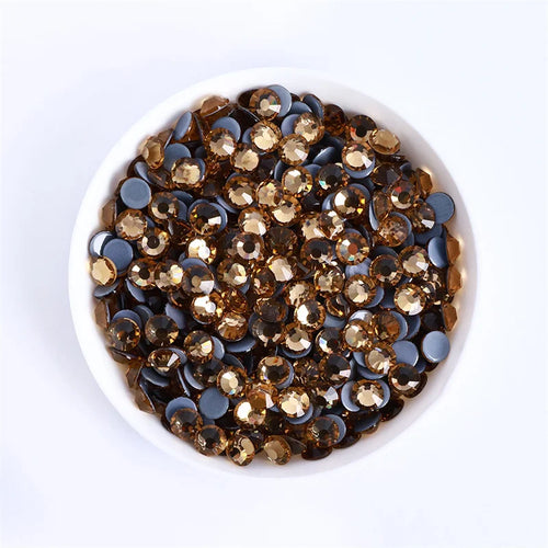 SS3-SS30 Yellow Series Non-Hotfix Glass Flat Back Rhinestones