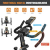 Stationary Exercise Bike Indoor Cycling Bike for Cardio Workout, with Comfortable Seat Cushion, LCD Monitor