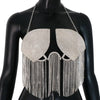 Dazzling Crystal Tassel Chest Chain & Dance Belly Bra Jewelry