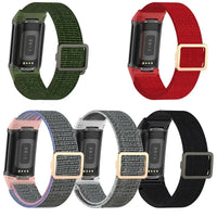 Fitbit Charge 5 6 Elastic Nylon Loop Band - Soft Strap