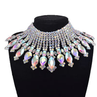 Radiating Statement Rhinestone Crystal Necklace