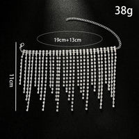 Rhinestone Fringe Tassel Ankle Chains