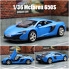 1/36 McLaren 600LT Toy Car For Children RMZ City Diecast Miniature Vehicle Model Super Pull Back Car Collection Gift for Boys