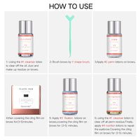 Hot Brow Lift Perming Eyebrow Lifting Brow Lamination Kit With Cling Film Nutrition Keratin Perming Lotion For Home Use Kit