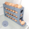 AMOBOX  Eggs Holder For Fridge,4 Tiers Auto Rolling Fridge Egg Organizer,Space-Saving Egg Dispenser Holder,Holds 30 Eggs,Kitchen