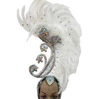 The Stardust Royal Plume – Feathered Carnival & Cabaret Stage Headdress