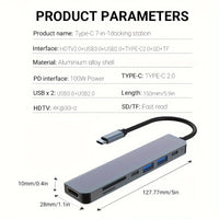 Type C HUB 4K 30Hz USB C To HDTV-compatible PD 100W Adapter For Macbook Air Pro Samsung USB 3.0 HUB Multi Splitter Converter