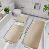 3 Pcs Bathroom Rug Set Soft Foot Mat Absorbent Memory Foam Dry Fast Non-slip Floor Kitchen Shower Room Doormat Toilet Floor Mat