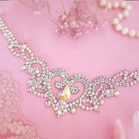 AB Rhinestone Heart Choker