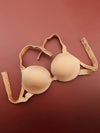 Handmade Steel Ring Gathered Nude Performance Bra Cup