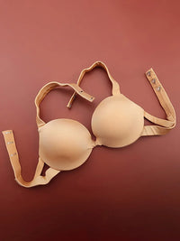Handmade Steel Ring Gathered Nude Performance Bra Cup