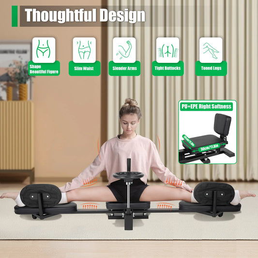 Leg Stretcher Fitness Training Equipment Sports Flexibility Stretching Machine 3 Bar 100KG for Ballet Yoga Home Gym Exercise